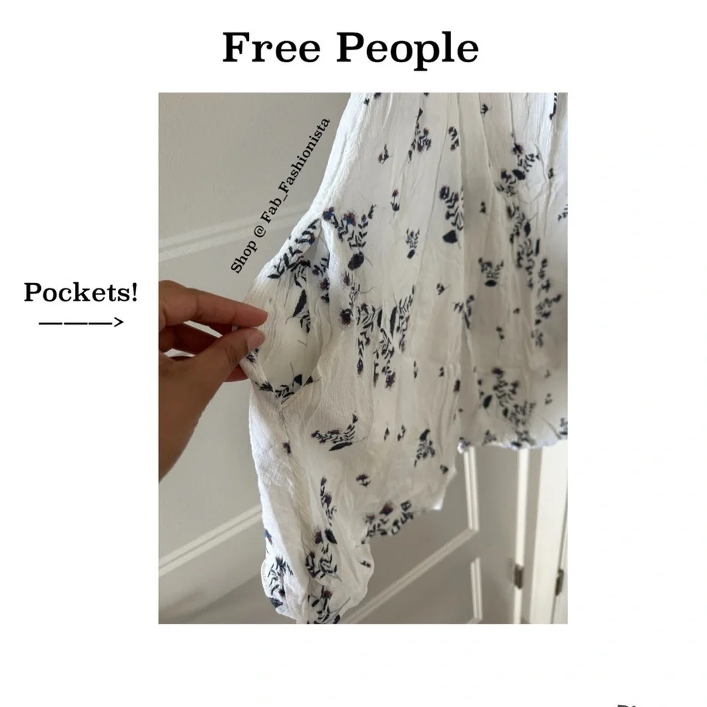 Free People floral tunic swing dress size Medium